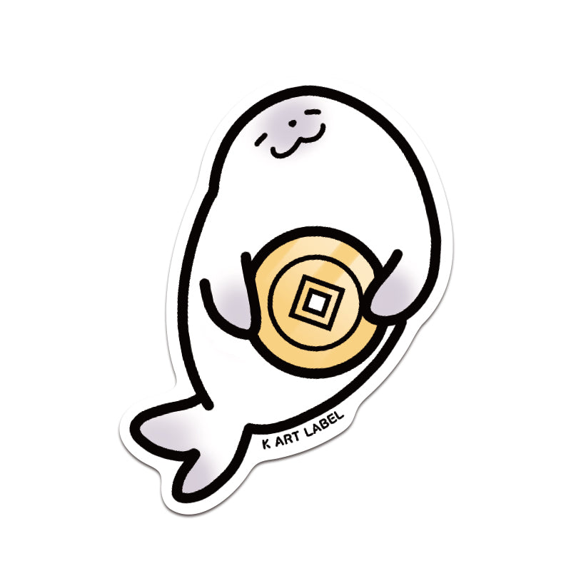 [K ART LABEL] K0014 Yeopjeon(Coin) and Harp | Harp Seal
