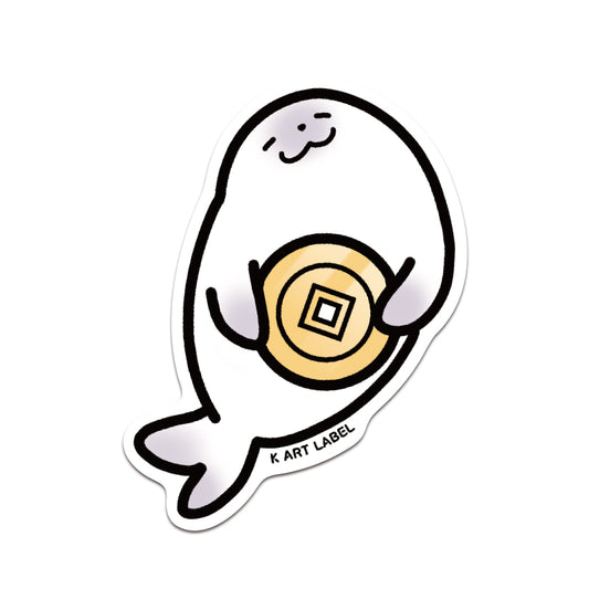 [K ART LABEL] K0014 Yeopjeon(Coin) and Harp | Harp Seal