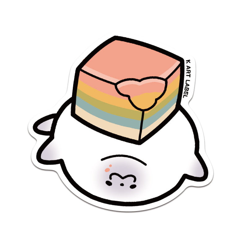 [K ART LABEL] K0015 Rainbow Rice Cake and Harp | Harp Seal