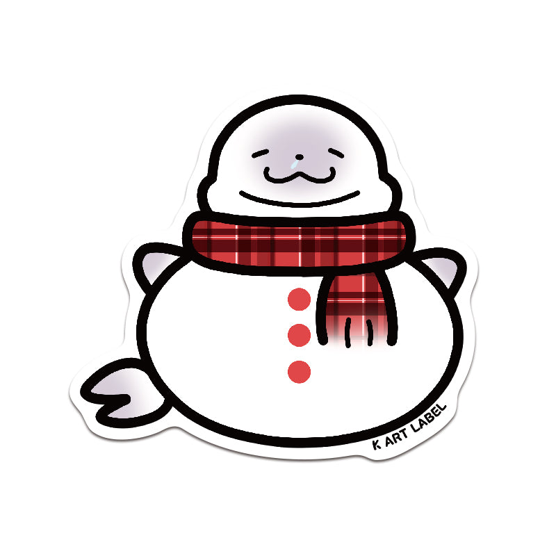 [K ART LABEL] K0016 Scarf and Harp | Harp Seal