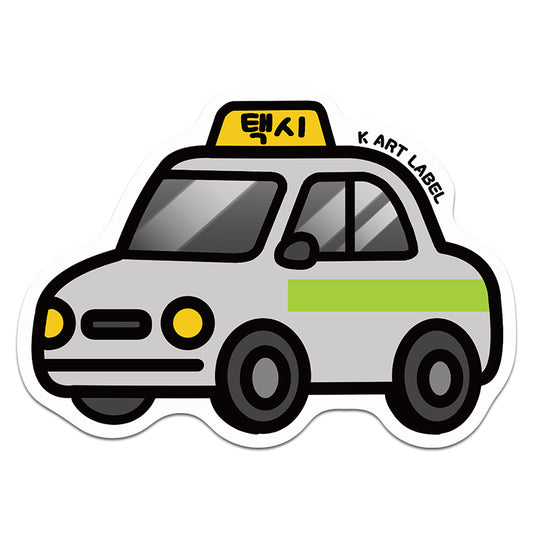 [K ART LABEL] K0073 Silver Corporate Taxi Sticker