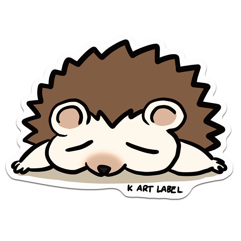 [K ART LABEL] K0075 Cute Sleeping Hedgehog Sticker